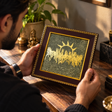 7 Horses on Raw Pyrite Frame