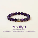 Amethyst 100% Natural Stone 8mm Bracelet