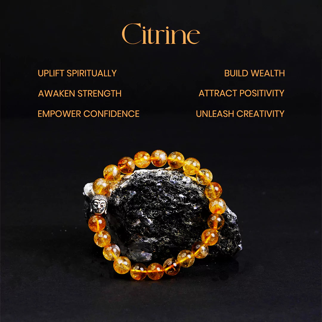 Citrine 100% Natural Stone 8mm Bracelet