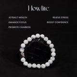 Howlite 100% Natural Stone 8mm Bracelet