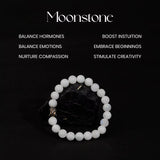 Moonstone 100% Natural Stones 8mm Bracelet