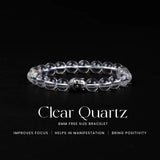 Clear Quartz 100% Natural Stone 8mm Bracelet