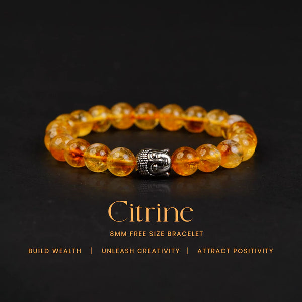 Citrine 100% Natural Stone 8mm Bracelet