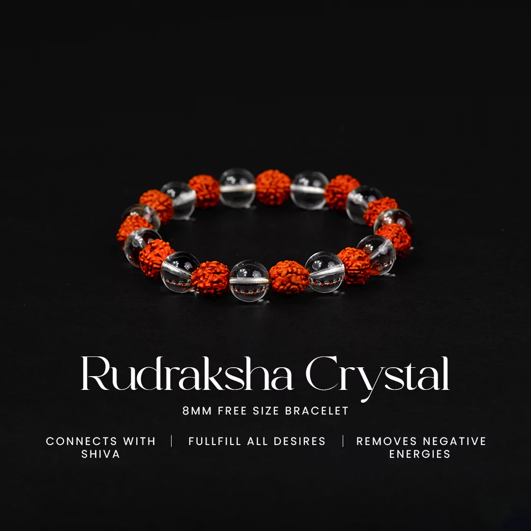Rudraksha Crystal 100% Natural Bracelet