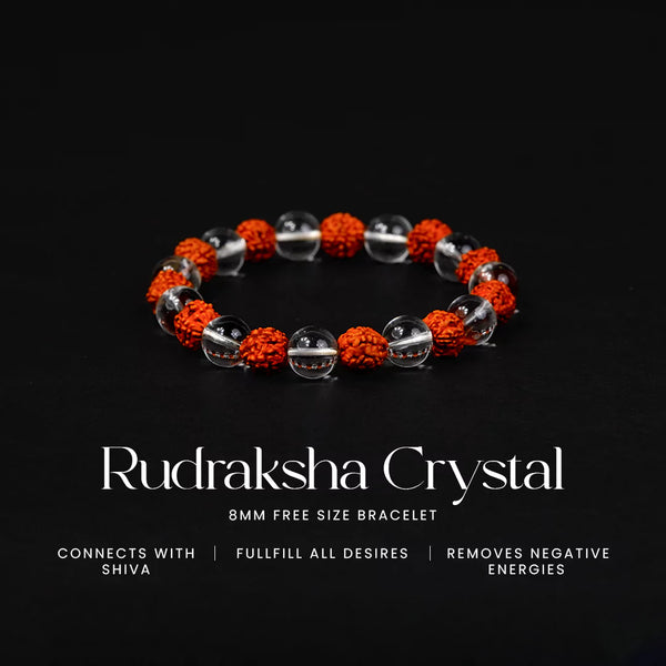 Rudraksha Crystal 100% Natural Bracelet