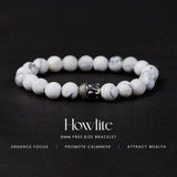 Howlite 100% Natural Stone 8mm Bracelet