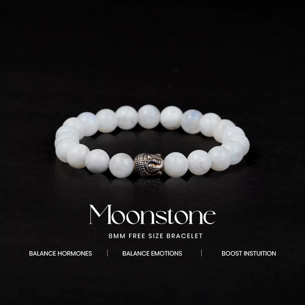 Moonstone 100% Natural Stones 8mm Bracelet