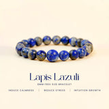Lapis Lazuli 100% Natural Stones 8mm Bracelet
