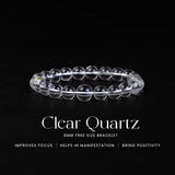 Clear Quartz 100% Natural Stone 8mm Bracelet