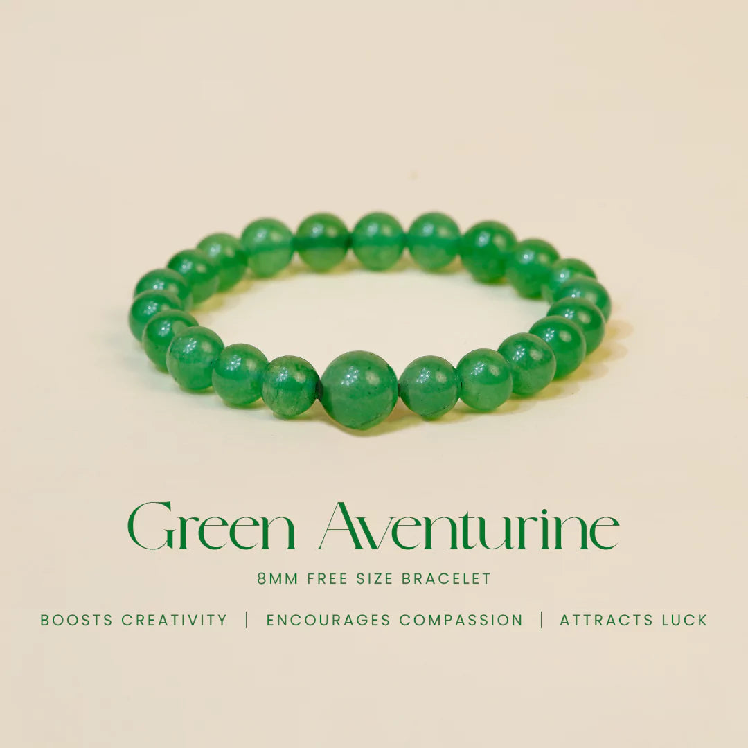 Green Aventurine 100% Natural Stone 8mm Bracelet