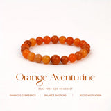 Orange Aventurine 100% Natural Stones 8mm Bracelet