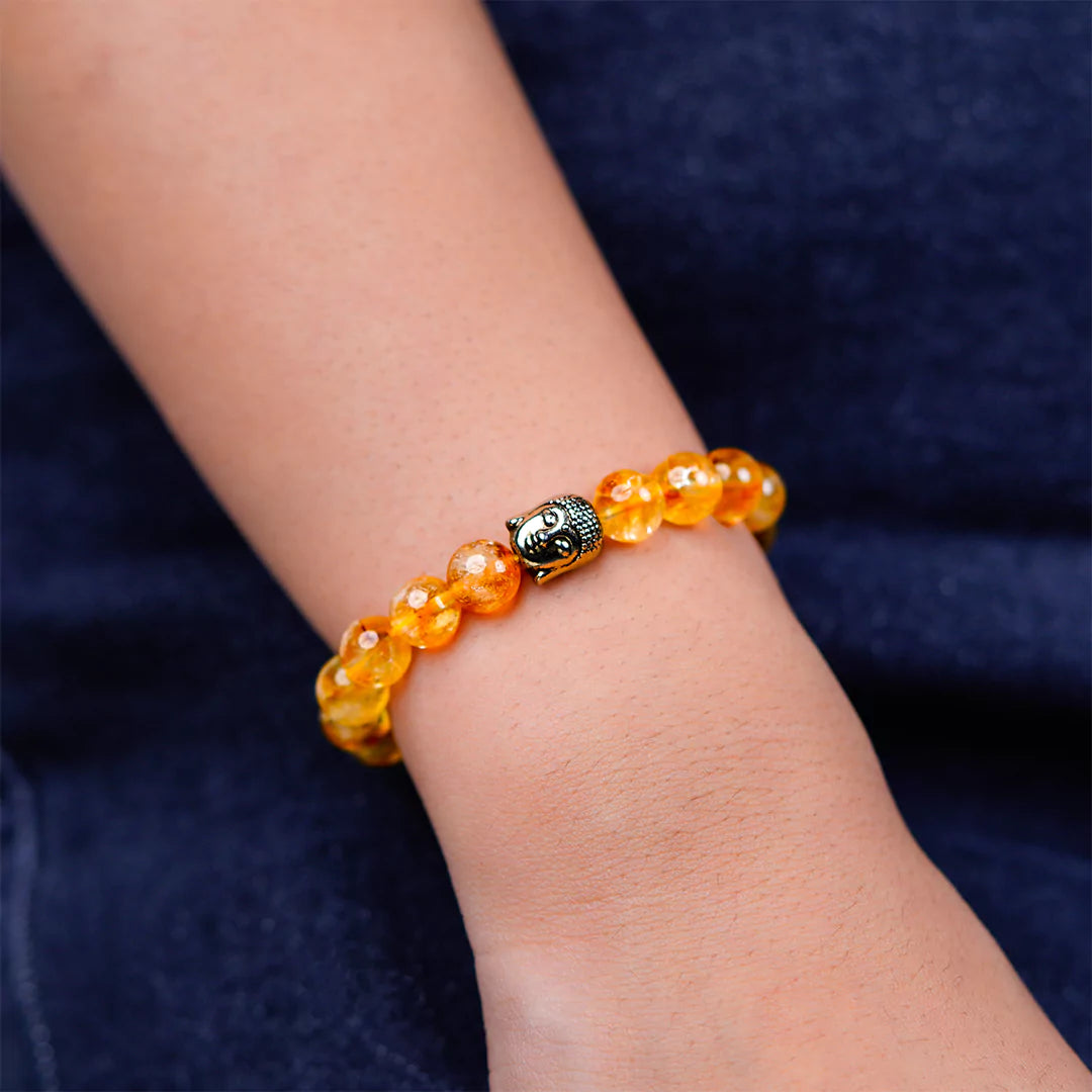 Citrine 100% Natural Stone 8mm Bracelet