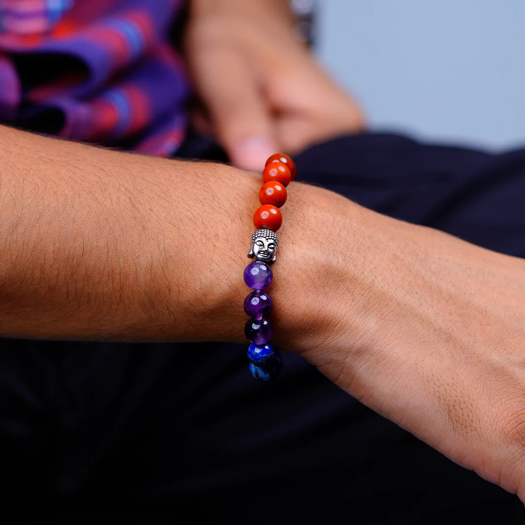 7 Chakras Stone 100% Natural 8mm Bracelet