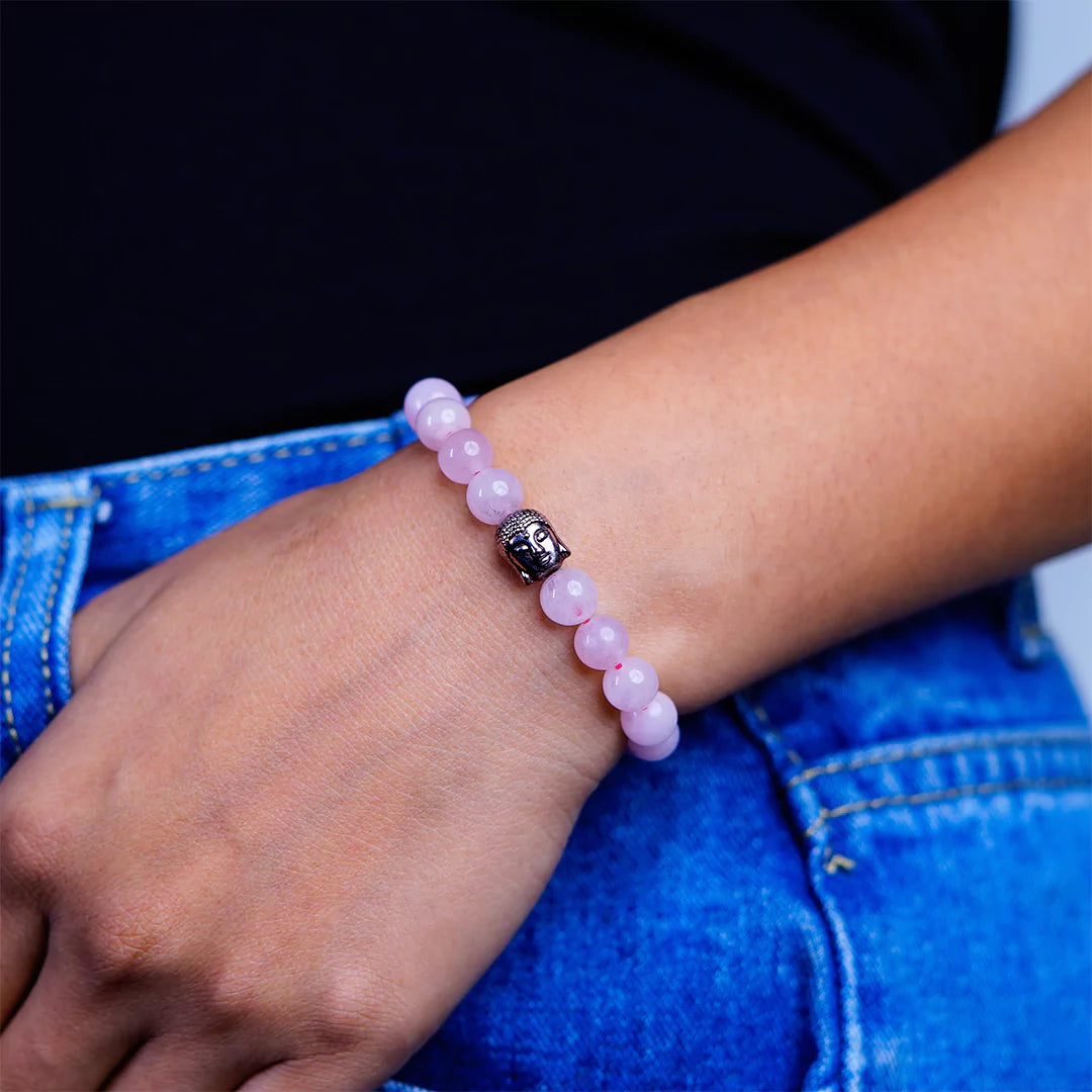 Rose Quartz 100% Natural Stone 8mm Bracelet