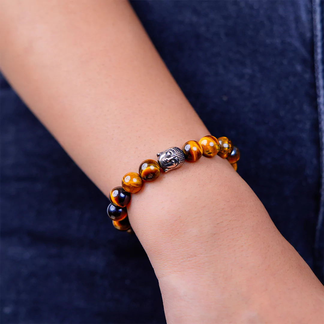 Tiger Eye 100% Natural Stone 8mm Bracelet