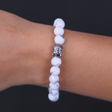 Howlite 100% Natural Stone 8mm Bracelet