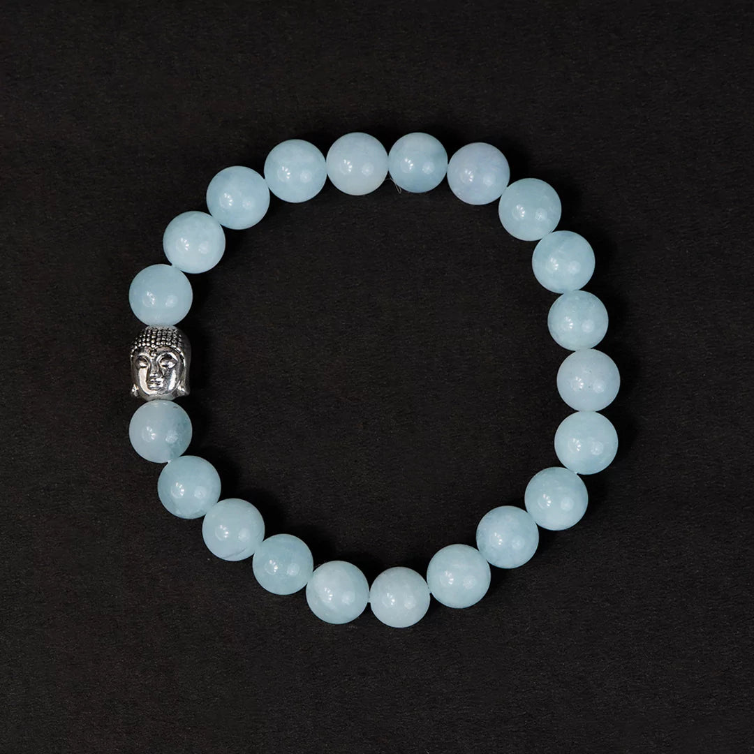 Aquamarine 100% Natural Stone 8mm Bracelet