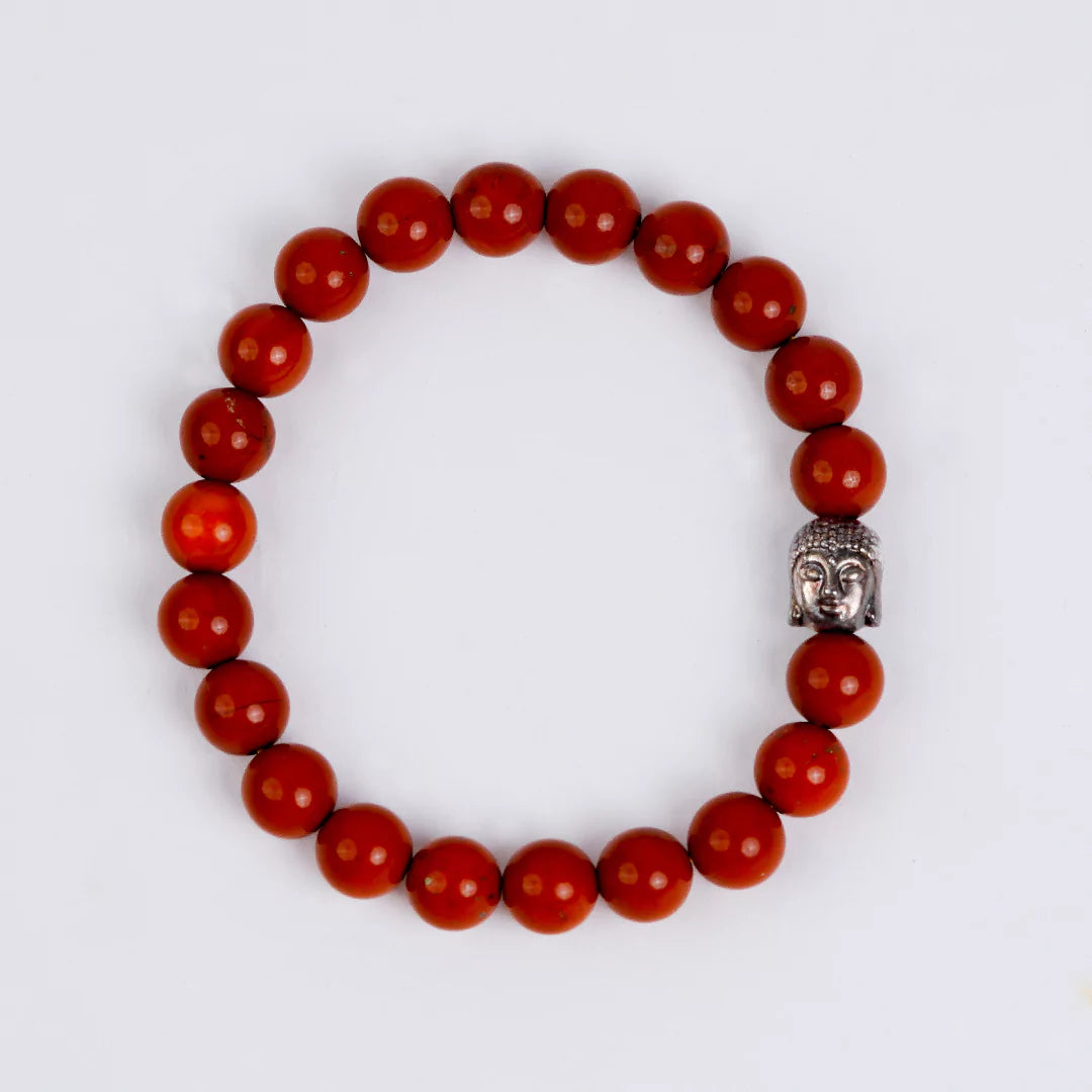 Red Jasper 100% Natural Stone 8mm Bracelet