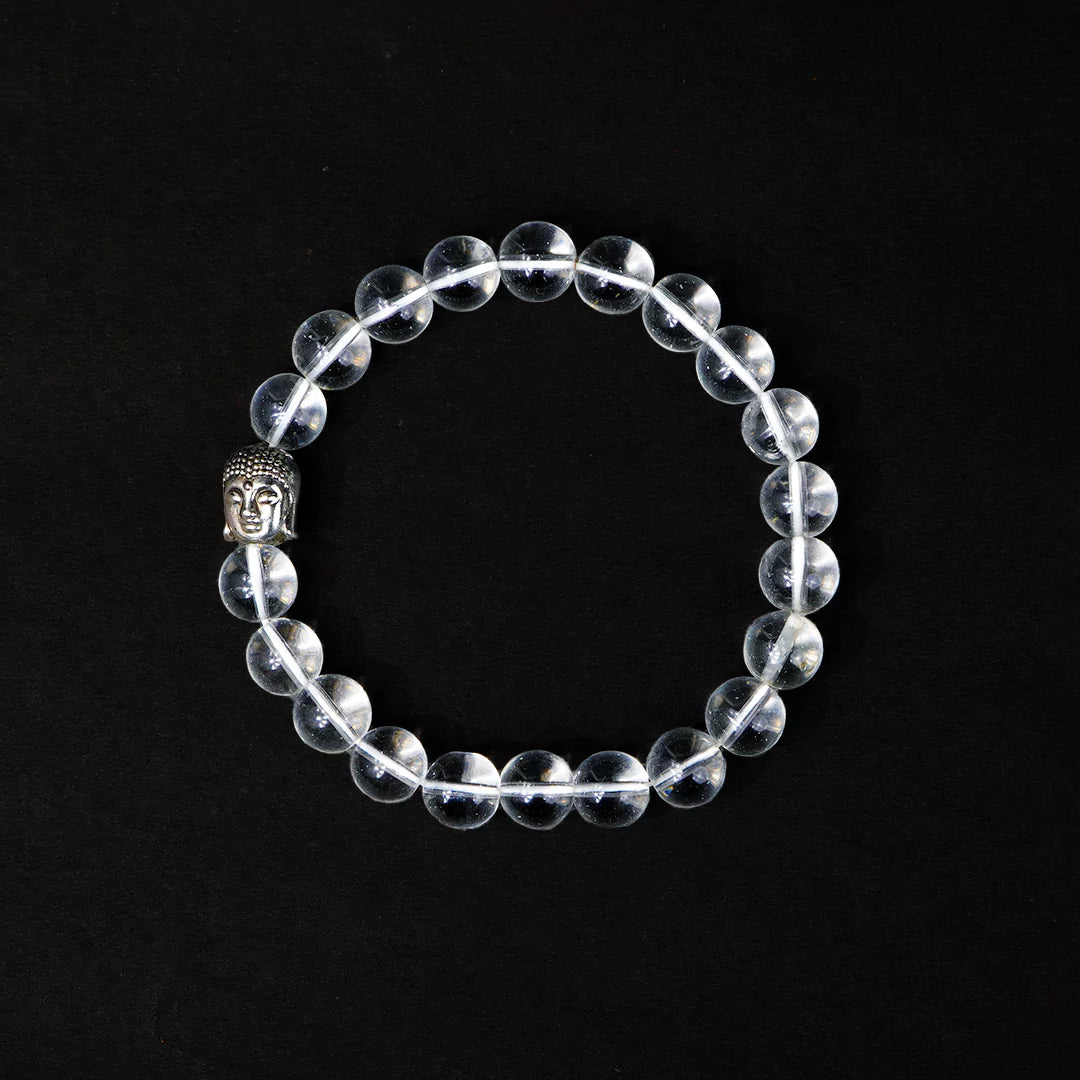 Clear Quartz 100% Natural Stone 8mm Bracelet